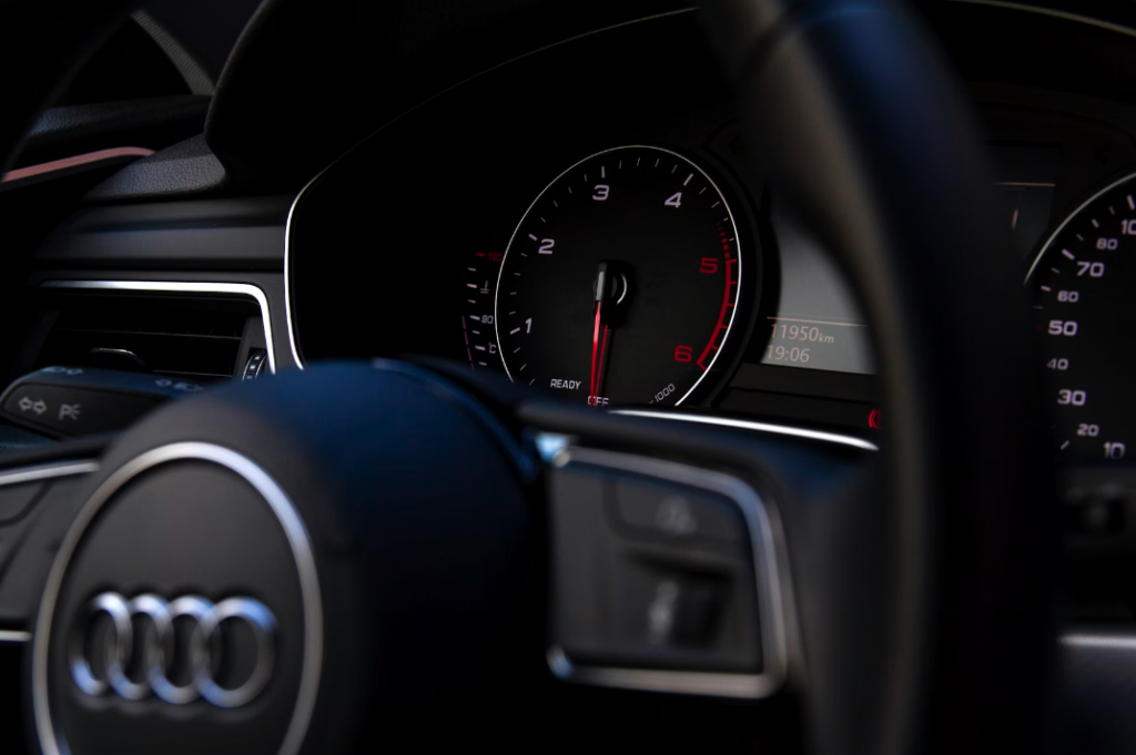 Audi dashboard shot, black